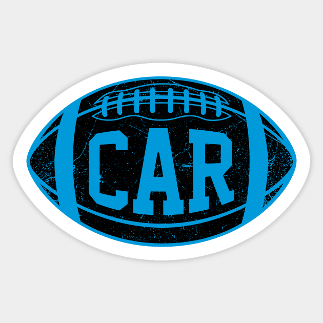 CAR Retro Football - Blue Sticker by KFig21